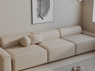 Modern three-seat sofa model