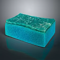 Blue and Green Cleaning Sponge with Absorbent Surface for Household Use 3d model
