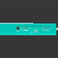 Teal Colored Retro Radio With Mesh Speaker Front And Control Knobs