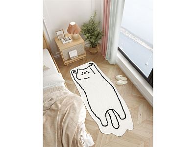 Nordic Square Carpet Bedroom Cartoon Bedside Mat model