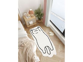 Nordic Square Carpet Bedroom Cartoon Bedside Mat 3d model