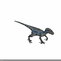 Realistic Gray Blue Dinosaur Model in Standing Pose with Detailed Features