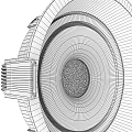 Modern Black Recessed Round LED Downlight Spotlight Interior Ceiling Lighting Fixture 3d model