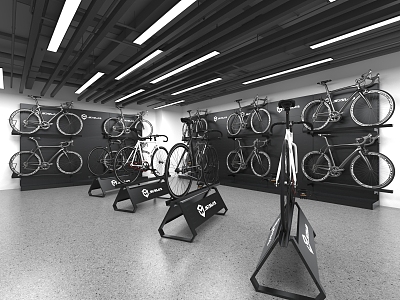 Modern Bicycle Shop 3d model