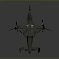 Military Combat Aircraft Weapon With Twin Propellers Sturdy Armored Body And Streamlined Design