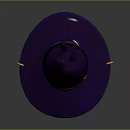 Deep Purple Witch Hat with White Constellation Patterns and Colorful Pendants for Daily Accessory