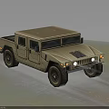 Khaki Colored Military Vehicle With Sturdy Design On Off Road Grassland Tracks