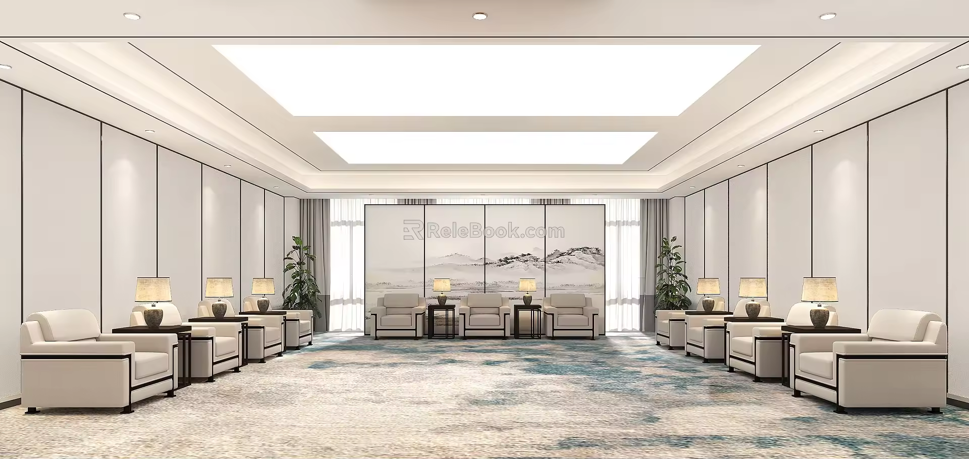 Modern Reception Room 3d model