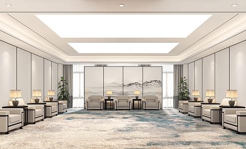 Modern Reception Room 3d model