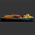 Delicious Breakfast Plate With Scrambled Eggs Sausage French Toast And Mixed Berries