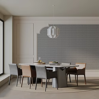 Modern dining table 3d model