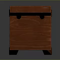 Simple Brown Wooden Single Chair With Backrest And Four Legs Design