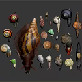 Snail Cartoon Snail Small Snail Reptile Cold Blooded Animal Reptile 3d model