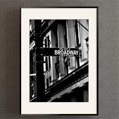 Modern Architectural Painting Neoclassical Black and White Entrance Architectural Road Mark Decorative Painting 3d model