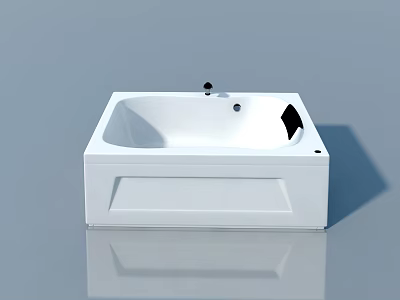 Acrylic White Bathtub With Swing Door Design For Modern Bathroom Fixture 3d model