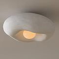 Modern Oval Ceiling Light With Textured Surface And Warm Glowing Center 3d model