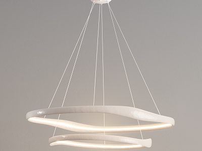 Cream wind chandelier 3d model