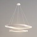 Cream wind chandelier 3d model