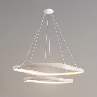 Cream wind chandelier 3d model