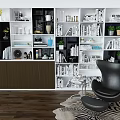 Modern bookcase 3d model