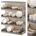 Well Organized Kitchen Dinnerware Set With Plates Bowls Cups And Glassware