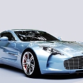 Blue Car sports car Aston Martin 3d model