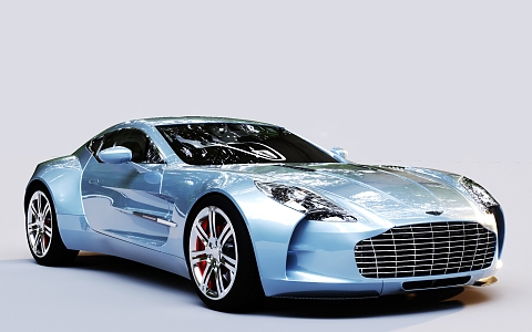 Blue Car sports car Aston Martin 3d model