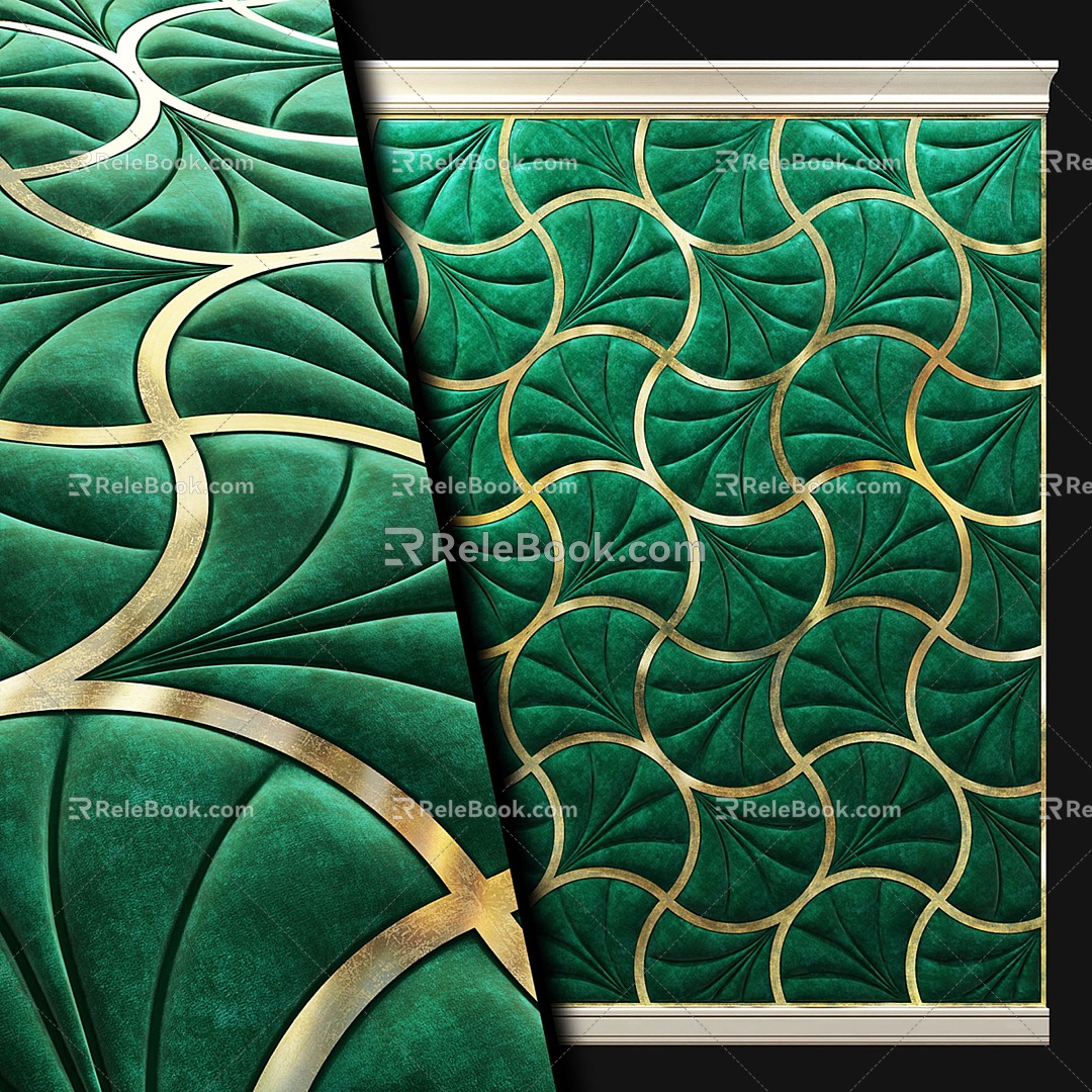 Soft wall decorative panel 3d model