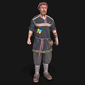 Europe Ancient Peasant Farmer Man Characters Ancient Characters Civilians Working People Game Characters NPC 3d model