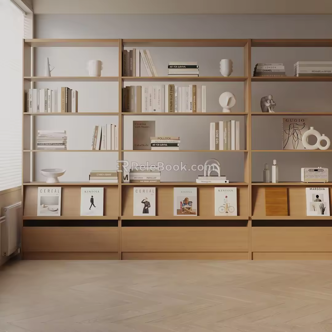 Modern Bookshelf 3d model