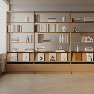 Modern Bookshelf 3d model