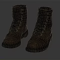 Sturdy Brown Leather High Top Boots Featuring Laces And Thick Soles
