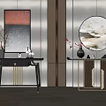 New Chinese style bar case end view table 3d model