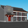 Chinese-style Ancient Building Shops 3d model