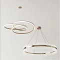Modern Contemporary Chandelier Designs With Circular Rings And Transparent Glass Details