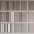 Modern Decorative Wall Panels with Various Vertical Stripes and Neutral Tones for Interior Design 3d model