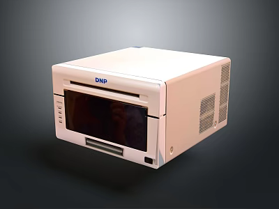 DUP White Compact Microwave Oven With Modern Glass Door And Control Panel 3d model