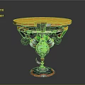 Vibrant Mechanical Round Table With Yellow Tabletop And Green Orange Accents