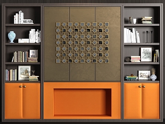 New Chinese Bookcase 3d model