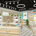 Modern Shopping Mall Store Interior With Shelves Display Areas And Bright Lighting