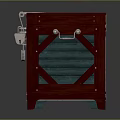 Three Red Storage Boxes With Blue Panels And Metal Latches For Home Storage
