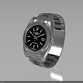 Luxury Fashion Accessory Rolex Wristwatch With Silver Metal Band And Black Dial