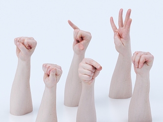 gesture palm finger hand shape 3d model