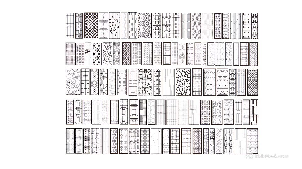 Various Wall Design Patterns For Modern Interior Decoration And Styling 3d model