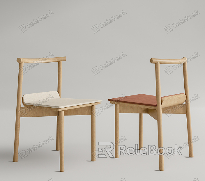 Nordic Dining Chair Log Dining Chair model