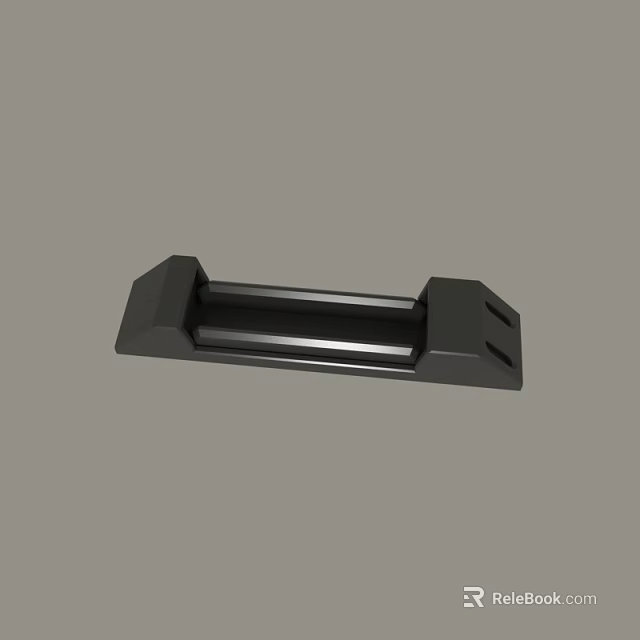 Black Metal Furniture Handle With Sleek Design And Durable Construction 3d model 