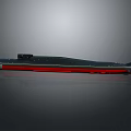 Modern Submarine Watercraft With Black And Red Exterior And Streamlined Shape