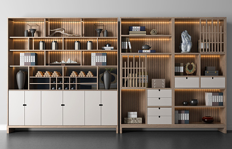 New Chinese Bookcase 3d model