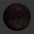 Mystical Purple Sphere With Biological Textures And Patterns On Dark Background