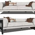Modern double sofa 3d model